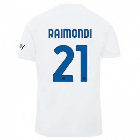 Kandiny Kinder Paolo Raimondi #21 Weiß Auswärtstrikot Trikot 2023/24 T-Shirt