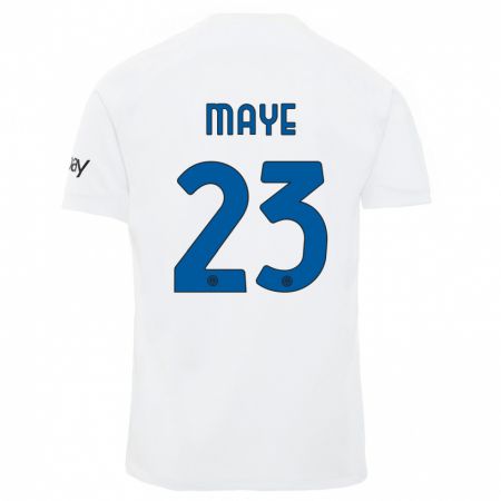 Kandiny Kinder Yvan Maye #23 Weiß Auswärtstrikot Trikot 2023/24 T-Shirt