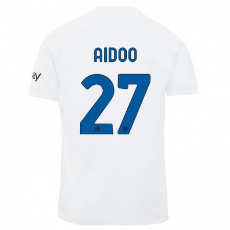 Kandiny Kinder Mike Aidoo #27 Weiß Auswärtstrikot Trikot 2023/24 T-Shirt