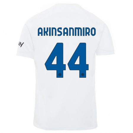 Kandiny Kinder Ebenezer Akinsanmiro #44 Weiß Auswärtstrikot Trikot 2023/24 T-Shirt