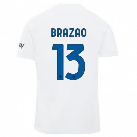 Kandiny Kinder Gabriel Brazao #13 Weiß Auswärtstrikot Trikot 2023/24 T-Shirt