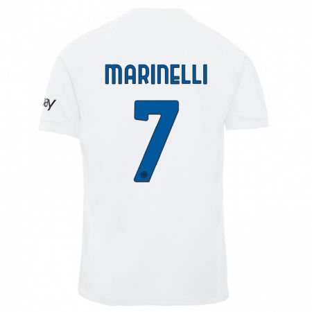 Kandiny Kinder Gloria Marinelli #7 Weiß Auswärtstrikot Trikot 2023/24 T-Shirt