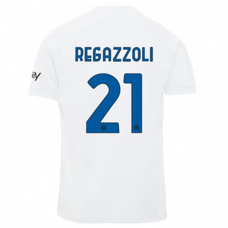 Kandiny Kinder Alice Regazzoli #21 Weiß Auswärtstrikot Trikot 2023/24 T-Shirt