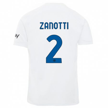 Kandiny Kinder Mattia Zanotti #2 Weiß Auswärtstrikot Trikot 2023/24 T-Shirt