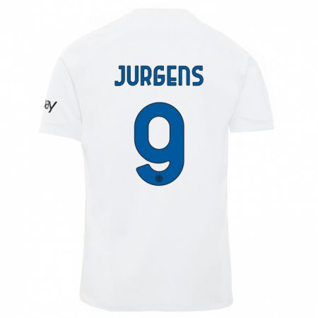 Kandiny Kinder Oliver Jurgens #9 Weiß Auswärtstrikot Trikot 2023/24 T-Shirt