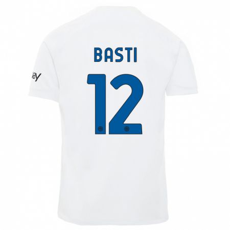 Kandiny Kinder Matteo Basti #12 Weiß Auswärtstrikot Trikot 2023/24 T-Shirt