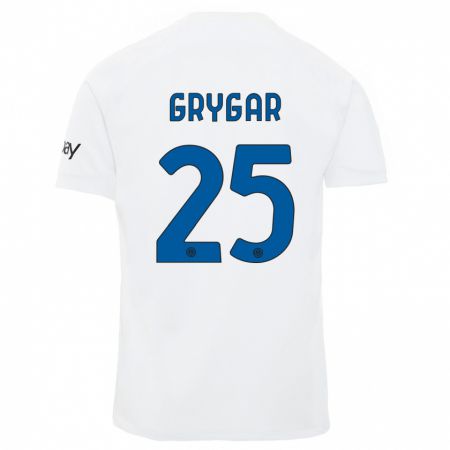 Kandiny Kinder Samuel Grygar #25 Weiß Auswärtstrikot Trikot 2023/24 T-Shirt