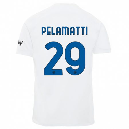 Kandiny Kinder Andrea Pelamatti #29 Weiß Auswärtstrikot Trikot 2023/24 T-Shirt