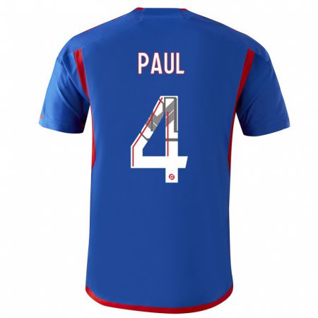 Kandiny Kinder Paul Akouokou #0 Blau Rot Auswärtstrikot Trikot 2023/24 T-Shirt