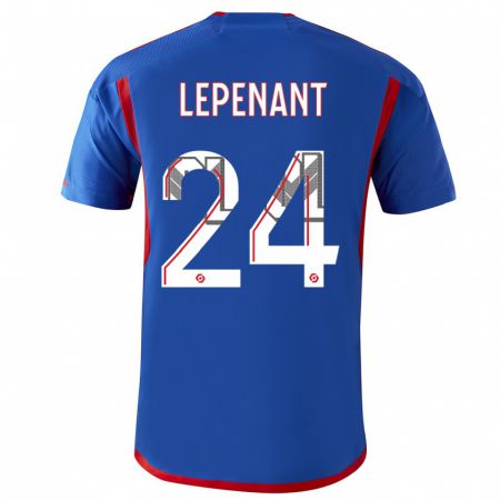 Kandiny Kinder Johann Lepenant #24 Blau Rot Auswärtstrikot Trikot 2023/24 T-Shirt