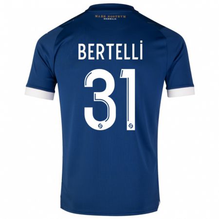 Kandiny Kinder Ugo Bertelli #31 Dunkelblau Auswärtstrikot Trikot 2023/24 T-Shirt