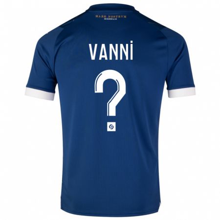 Kandiny Kinder Fabio Vanni #0 Dunkelblau Auswärtstrikot Trikot 2023/24 T-Shirt