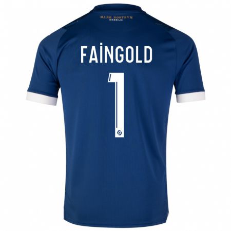 Kandiny Kinder Abbie Faingold #1 Dunkelblau Auswärtstrikot Trikot 2023/24 T-Shirt
