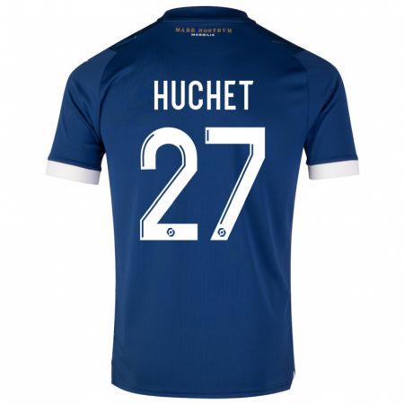Kandiny Kinder Sarah Huchet #27 Dunkelblau Auswärtstrikot Trikot 2023/24 T-Shirt