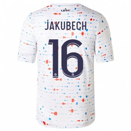 Kandiny Kinder Adam Jakubech #16 Weiß Auswärtstrikot Trikot 2023/24 T-Shirt