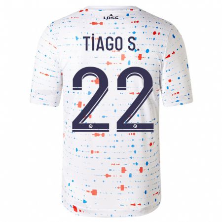 Kandiny Kinder Tiago Santos #22 Weiß Auswärtstrikot Trikot 2023/24 T-Shirt