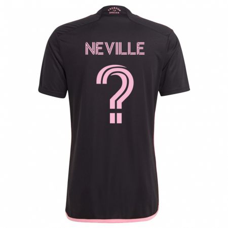 Kandiny Kinder Harvey Neville #0 Schwarz Auswärtstrikot Trikot 2023/24 T-Shirt