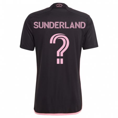 Kandiny Kinder Lawson Sunderland #0 Schwarz Auswärtstrikot Trikot 2023/24 T-Shirt