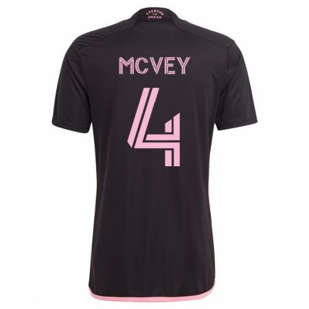 Kandiny Kinder Christopher Mcvey #4 Schwarz Auswärtstrikot Trikot 2023/24 T-Shirt