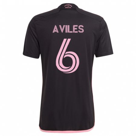 Kandiny Kinder Tomás Avilés #6 Schwarz Auswärtstrikot Trikot 2023/24 T-Shirt