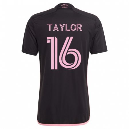 Kandiny Kinder Robert Taylor #16 Schwarz Auswärtstrikot Trikot 2023/24 T-Shirt