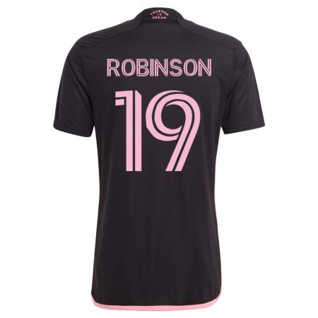 Kandiny Kinder Robbie Robinson #19 Schwarz Auswärtstrikot Trikot 2023/24 T-Shirt