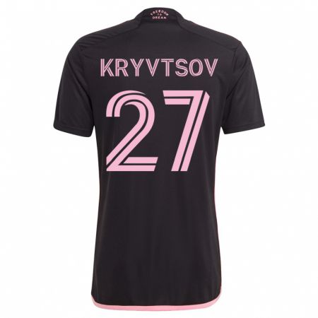 Kandiny Kinder Sergiy Kryvtsov #27 Schwarz Auswärtstrikot Trikot 2023/24 T-Shirt