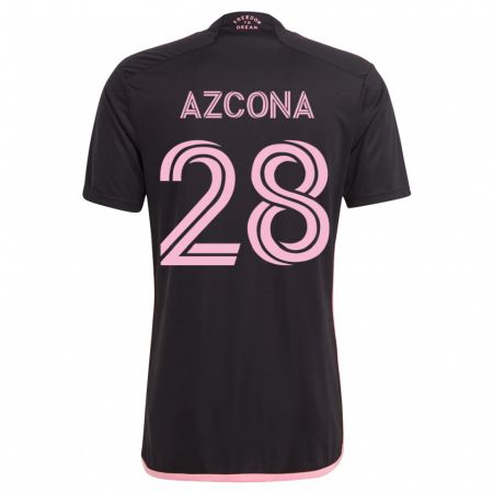 Kandiny Kinder Edison Azcona #28 Schwarz Auswärtstrikot Trikot 2023/24 T-Shirt