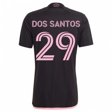 Kandiny Kinder Cj Dos Santos #29 Schwarz Auswärtstrikot Trikot 2023/24 T-Shirt