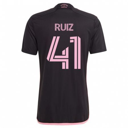 Kandiny Kinder David Ruíz #41 Schwarz Auswärtstrikot Trikot 2023/24 T-Shirt