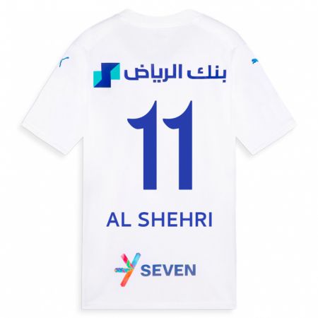 Kandiny Kinder Saleh Al-Shehri #11 Weiß Auswärtstrikot Trikot 2023/24 T-Shirt
