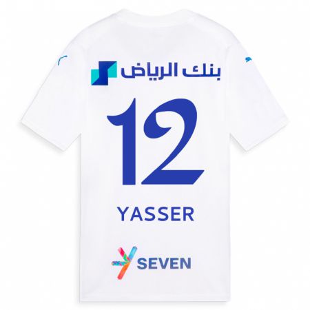 Kandiny Kinder Yasser Al-Shahrani #12 Weiß Auswärtstrikot Trikot 2023/24 T-Shirt