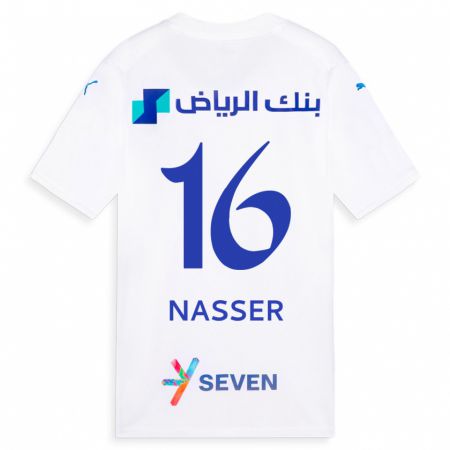 Kandiny Kinder Nasser Al-Dawsari #16 Weiß Auswärtstrikot Trikot 2023/24 T-Shirt