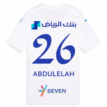 Kandiny Kinder Abdulelah Al-Malki #26 Weiß Auswärtstrikot Trikot 2023/24 T-Shirt
