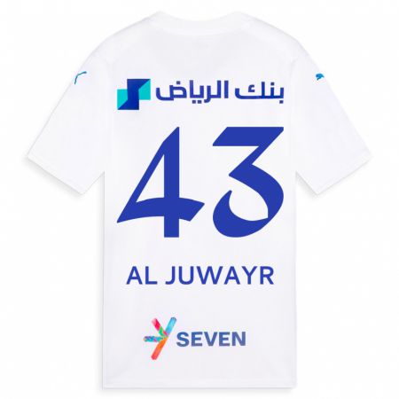 Kandiny Kinder Musab Al-Juwayr #43 Weiß Auswärtstrikot Trikot 2023/24 T-Shirt
