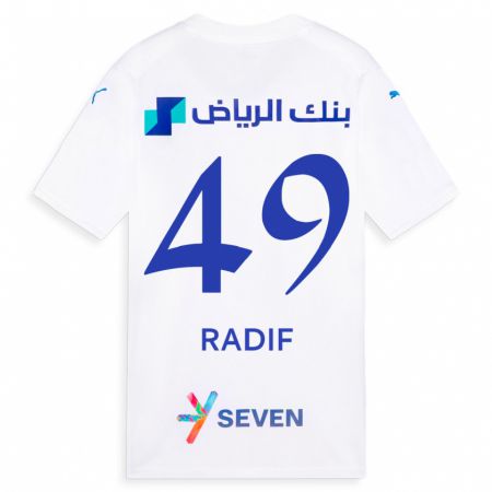 Kandiny Kinder Abdullah Radif #49 Weiß Auswärtstrikot Trikot 2023/24 T-Shirt