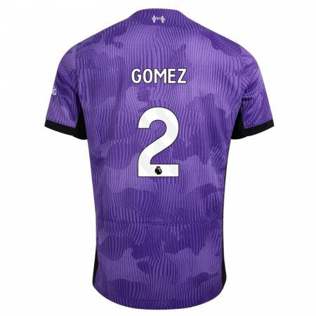 Kandiny Kinder Joe Gomez #2 Lila Ausweichtrikot Trikot 2023/24 T-Shirt