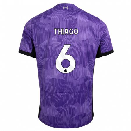 Kandiny Kinder Thiago #6 Lila Ausweichtrikot Trikot 2023/24 T-Shirt