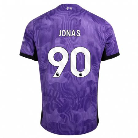 Kandiny Kinder Lee Jonas #90 Lila Ausweichtrikot Trikot 2023/24 T-Shirt