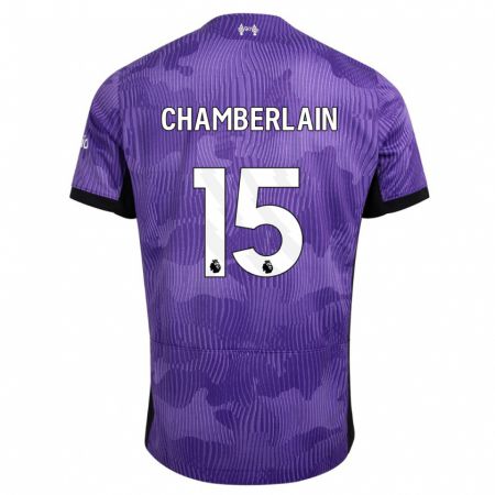 Kandiny Kinder Alex Oxlade Chamberlain #15 Lila Ausweichtrikot Trikot 2023/24 T-Shirt