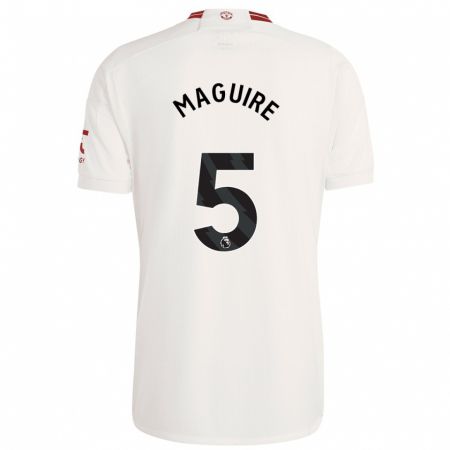 Kandiny Kinder Harry Maguire #5 Weiß Ausweichtrikot Trikot 2023/24 T-Shirt
