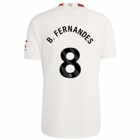 Kandiny Kinder Bruno Fernandes #8 Weiß Ausweichtrikot Trikot 2023/24 T-Shirt