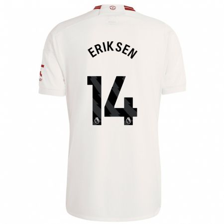Kandiny Kinder Christian Eriksen #14 Weiß Ausweichtrikot Trikot 2023/24 T-Shirt