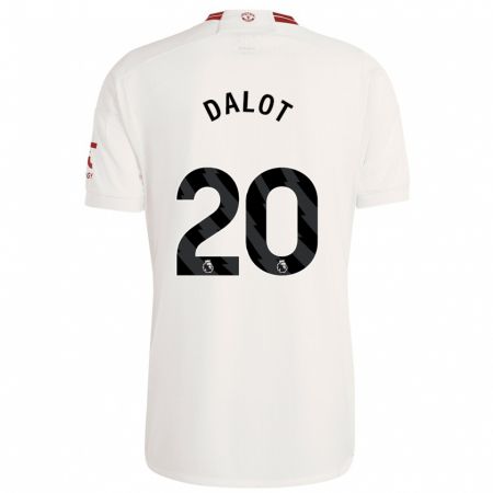 Kandiny Kinder Diogo Dalot #20 Weiß Ausweichtrikot Trikot 2023/24 T-Shirt