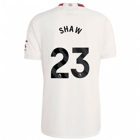 Kandiny Kinder Luke Shaw #23 Weiß Ausweichtrikot Trikot 2023/24 T-Shirt