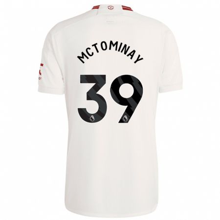 Kandiny Kinder Scott Mctominay #39 Weiß Ausweichtrikot Trikot 2023/24 T-Shirt