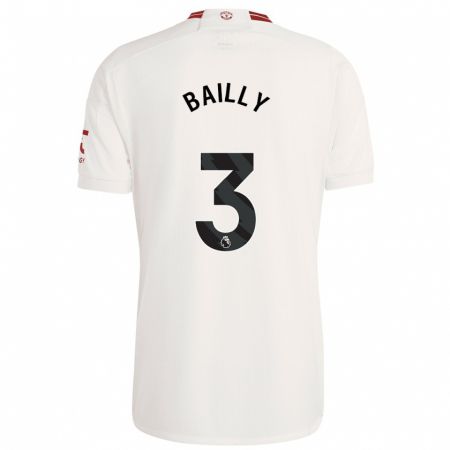 Kandiny Kinder Eric Bailly #3 Weiß Ausweichtrikot Trikot 2023/24 T-Shirt