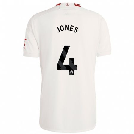 Kandiny Kinder Phil Jones #4 Weiß Ausweichtrikot Trikot 2023/24 T-Shirt