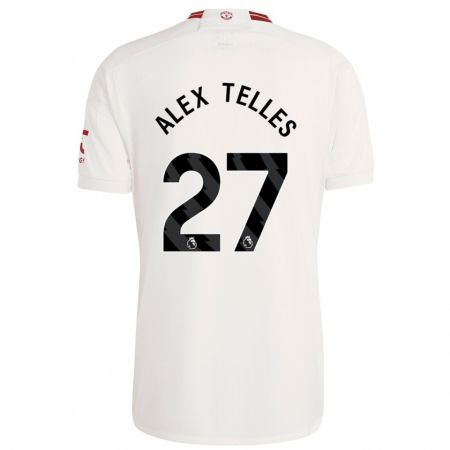Kandiny Kinder Alex Nicolao Telles #27 Weiß Ausweichtrikot Trikot 2023/24 T-Shirt