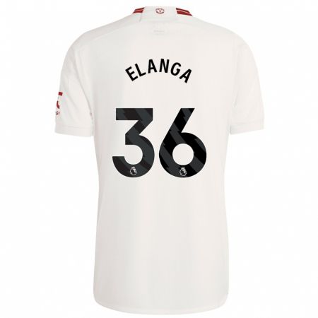 Kandiny Kinder Anthony Elanga #36 Weiß Ausweichtrikot Trikot 2023/24 T-Shirt